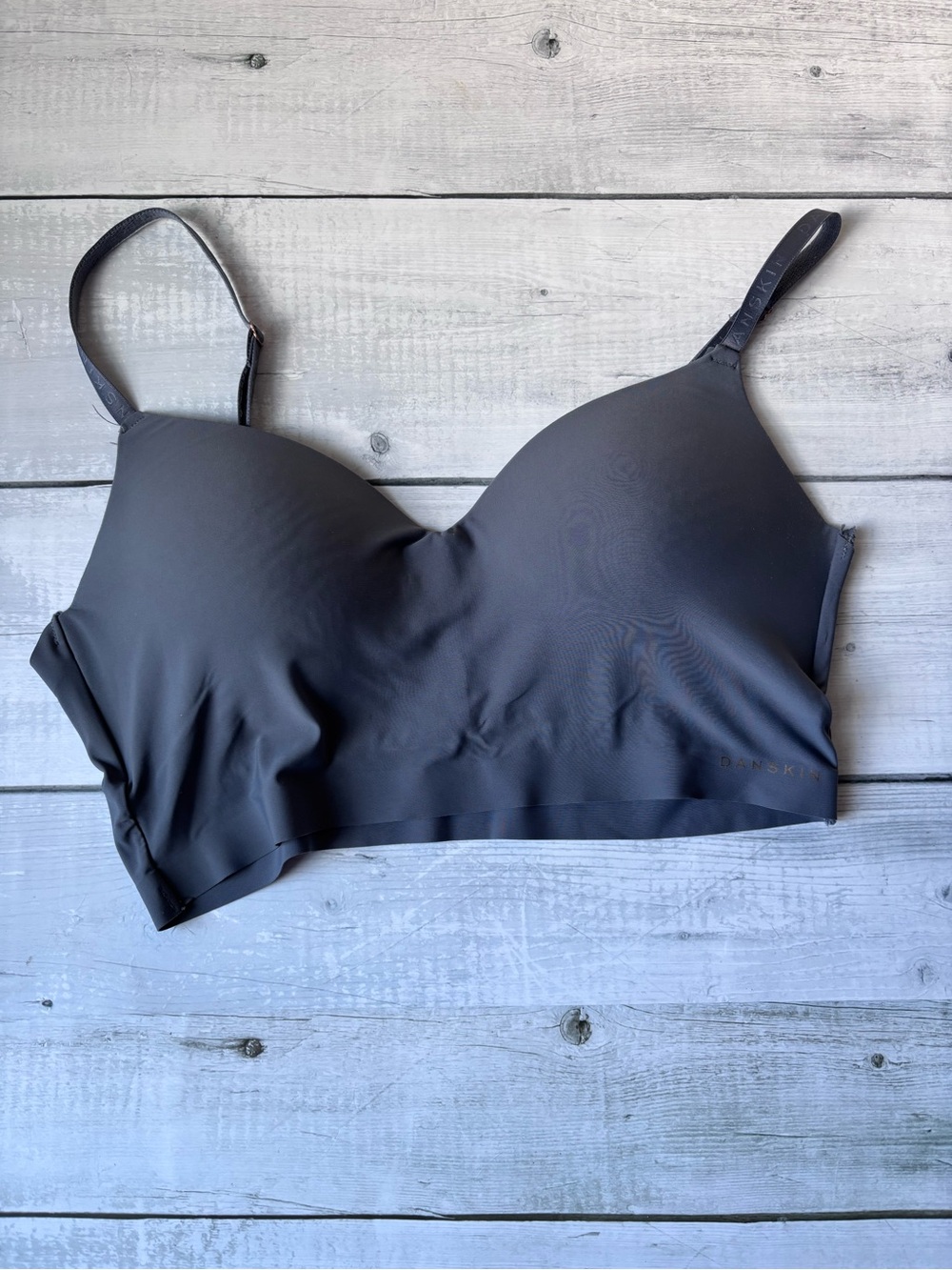 Danskin Seamless Wireless Moulded-Cup Bralette - Charcoal Gray